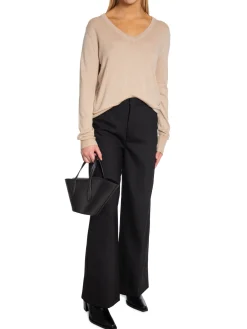 GANT Troja Fine Knit V-Neck Dry Sand^ Tröjor & Koftor