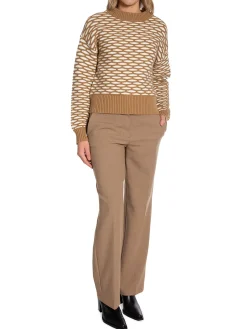 GANT Troja Intarsiawarm Khaki^ Tröjor & Koftor
