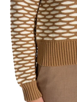 GANT Troja Intarsiawarm Khaki^ Tröjor & Koftor