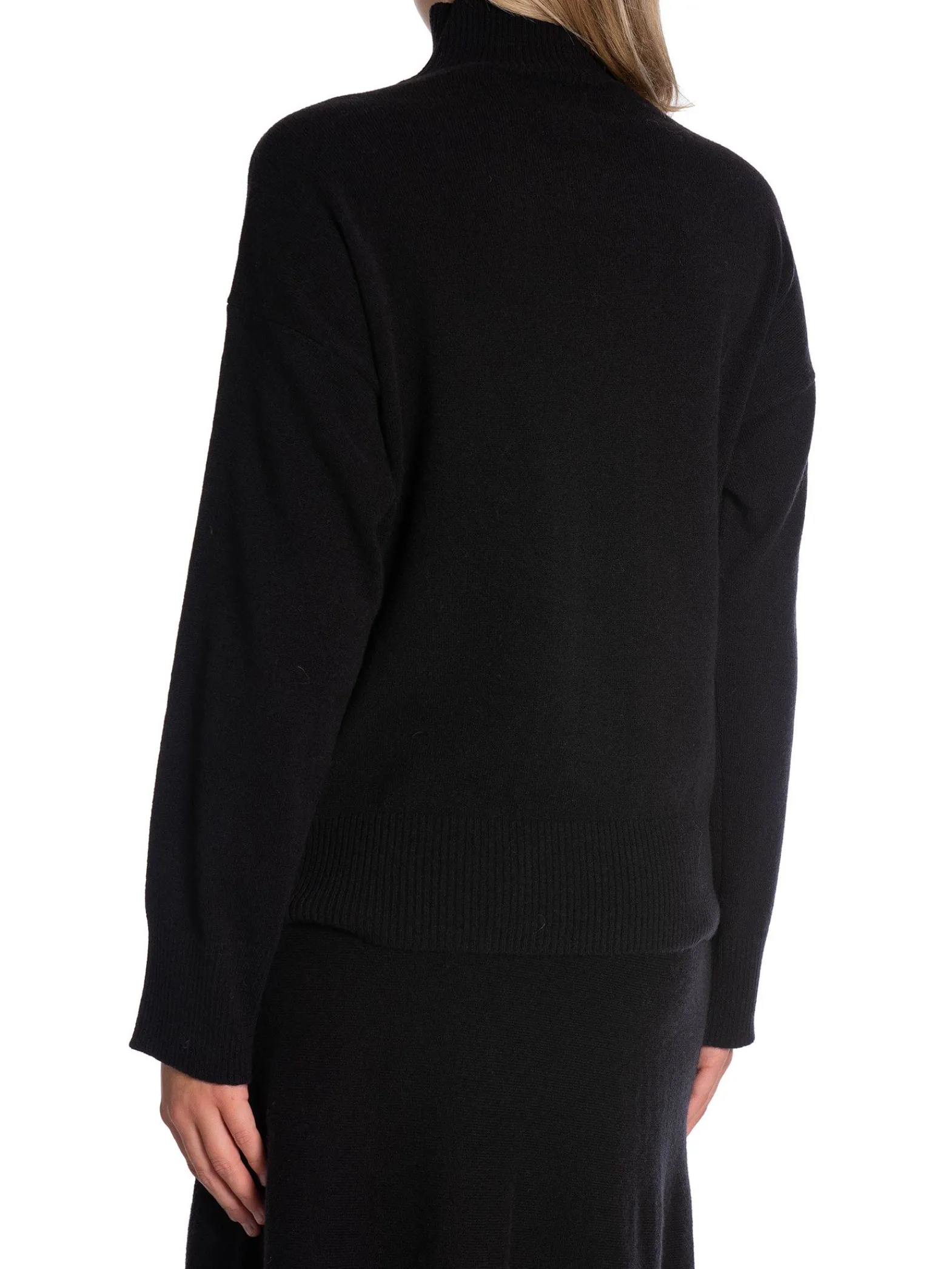GANT Troja Superfine Lambswool Stand Collar Black^ Tröjor & Koftor
