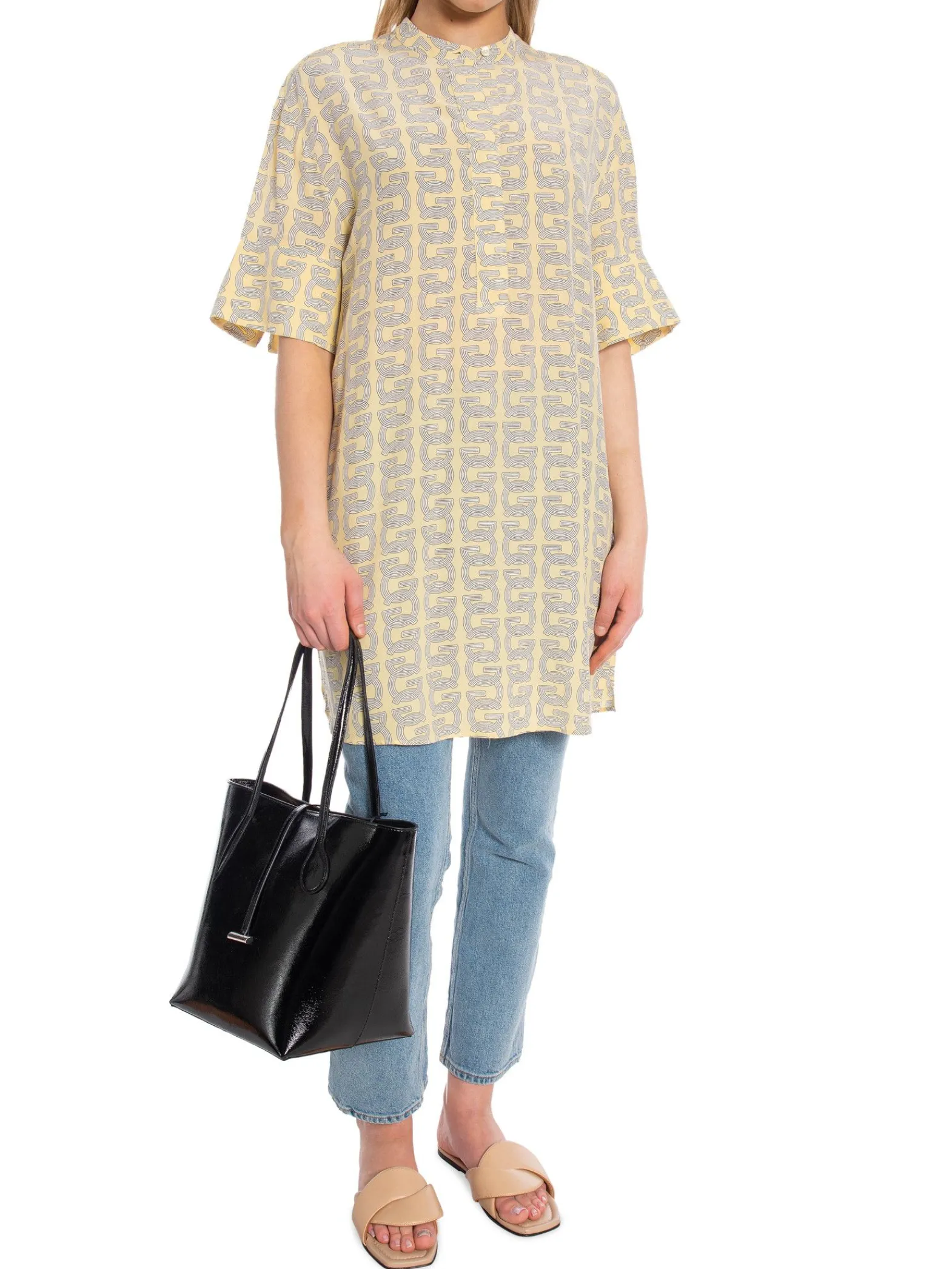 GANT Tunika Rel G Pattern Dusty Yellow^ Klänningar