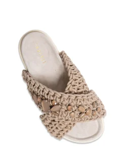 INUIKII Sandal Woven Stones Taupe^ Sandaler