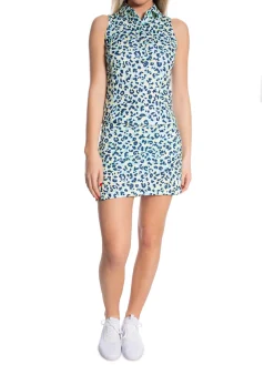 J.Lindeberg Kjol Amelie Mid Print Leopard Aruba Bluw^ Sport & Träning