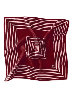 Le Scarf Sjal No. 14 Striped Wine Red^ Sjalar & Halsdukar