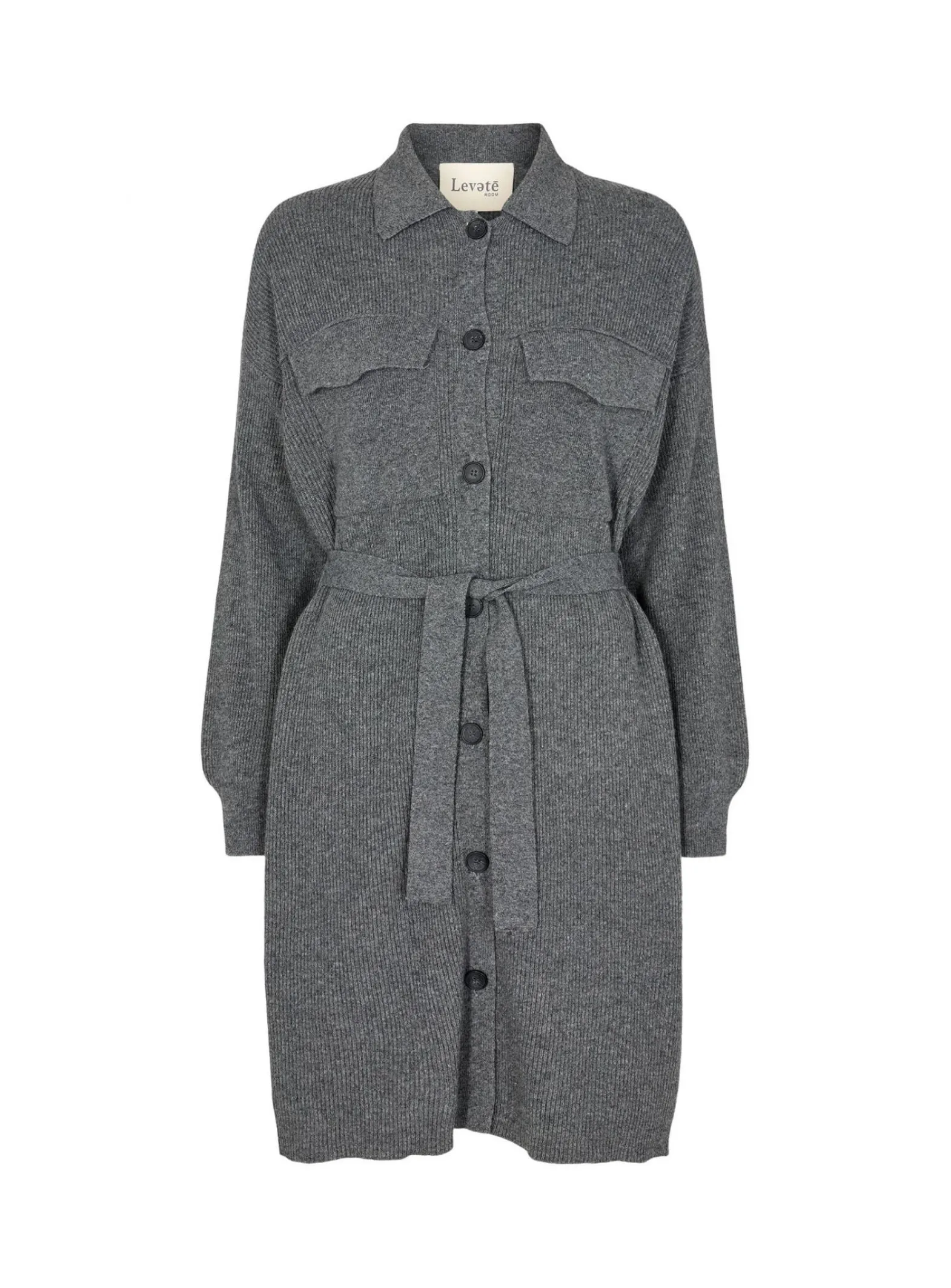 Levete Room Klanning Winni 1 Dark Grey Mel^ Klänningar