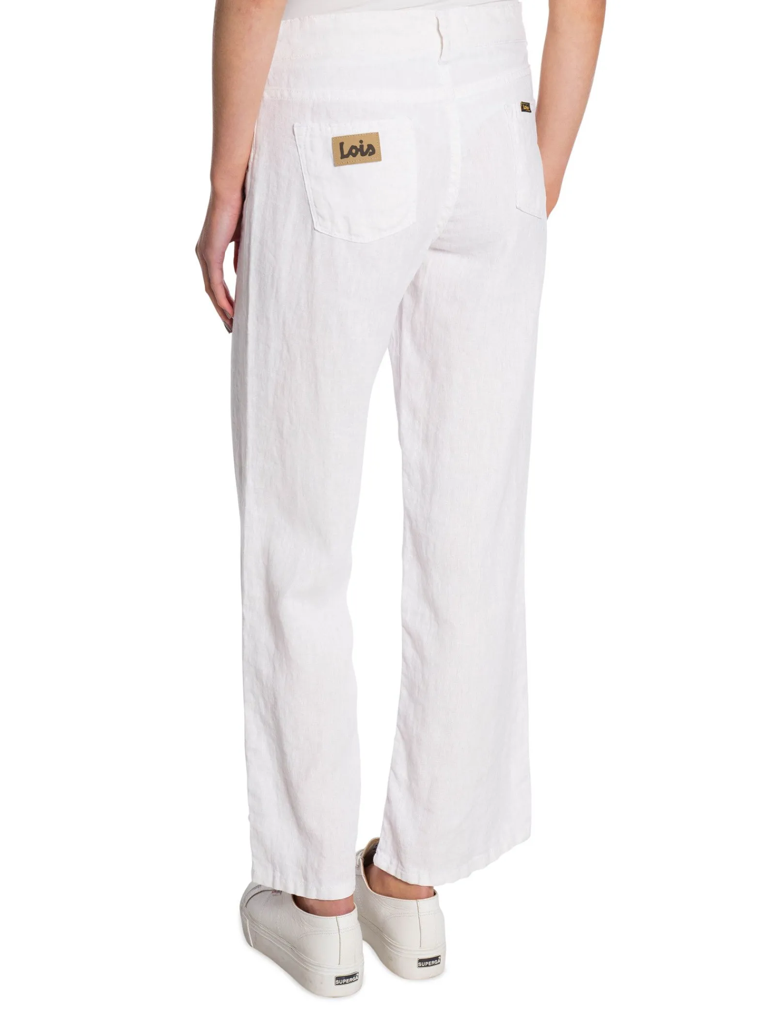 LOIS Jeans Lois Byxa Culotte Linen Colour White L32^ Byxor