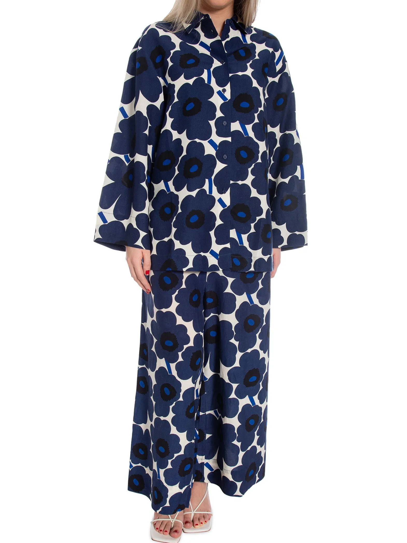 Marimekko Byxa Kuvio Unikko Dark Blue/ Off White^ Kjolar