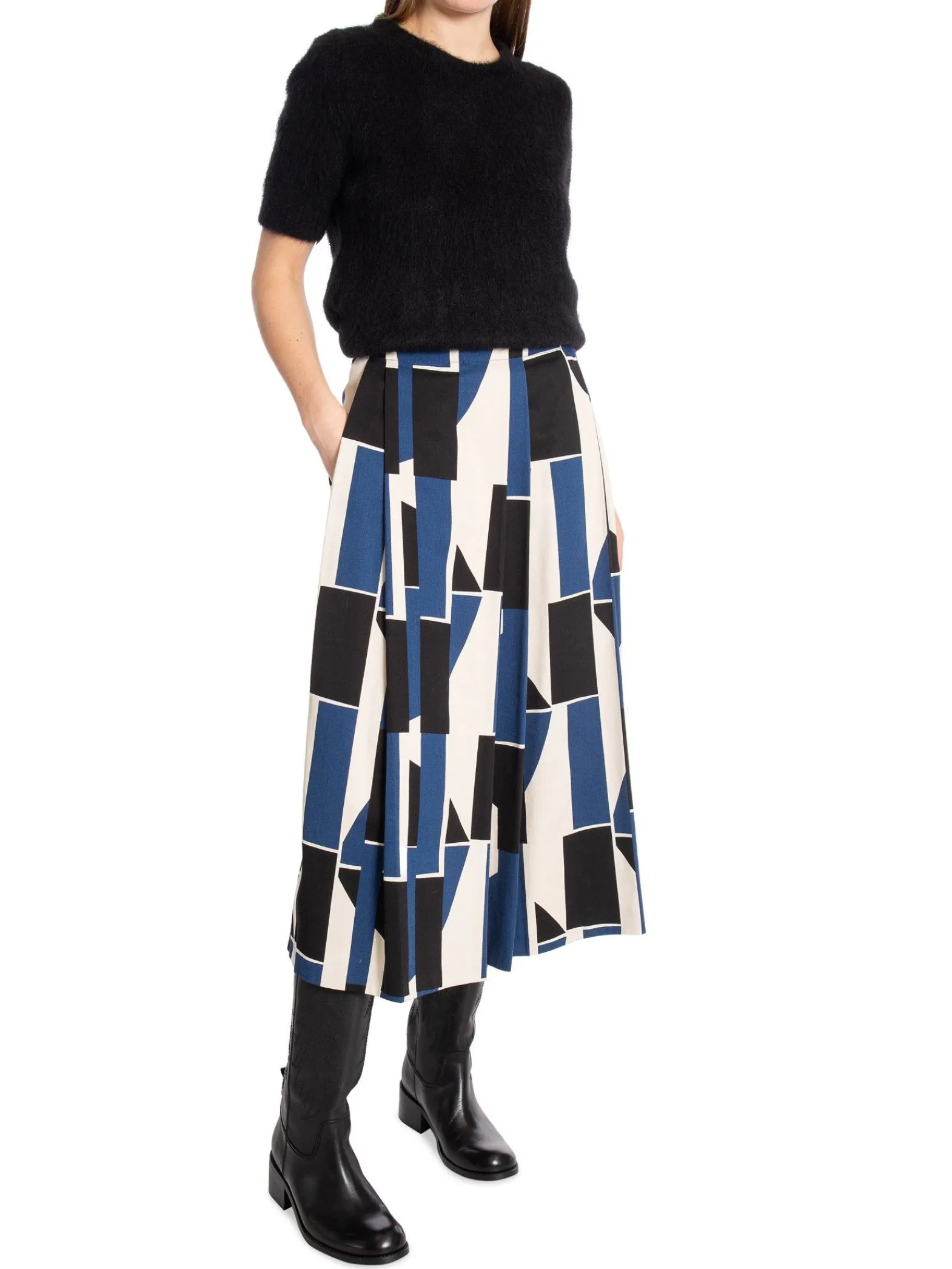 Marimekko Kjol Funkkis Sermi Off-White/Blue/ Ck^ Kjolar