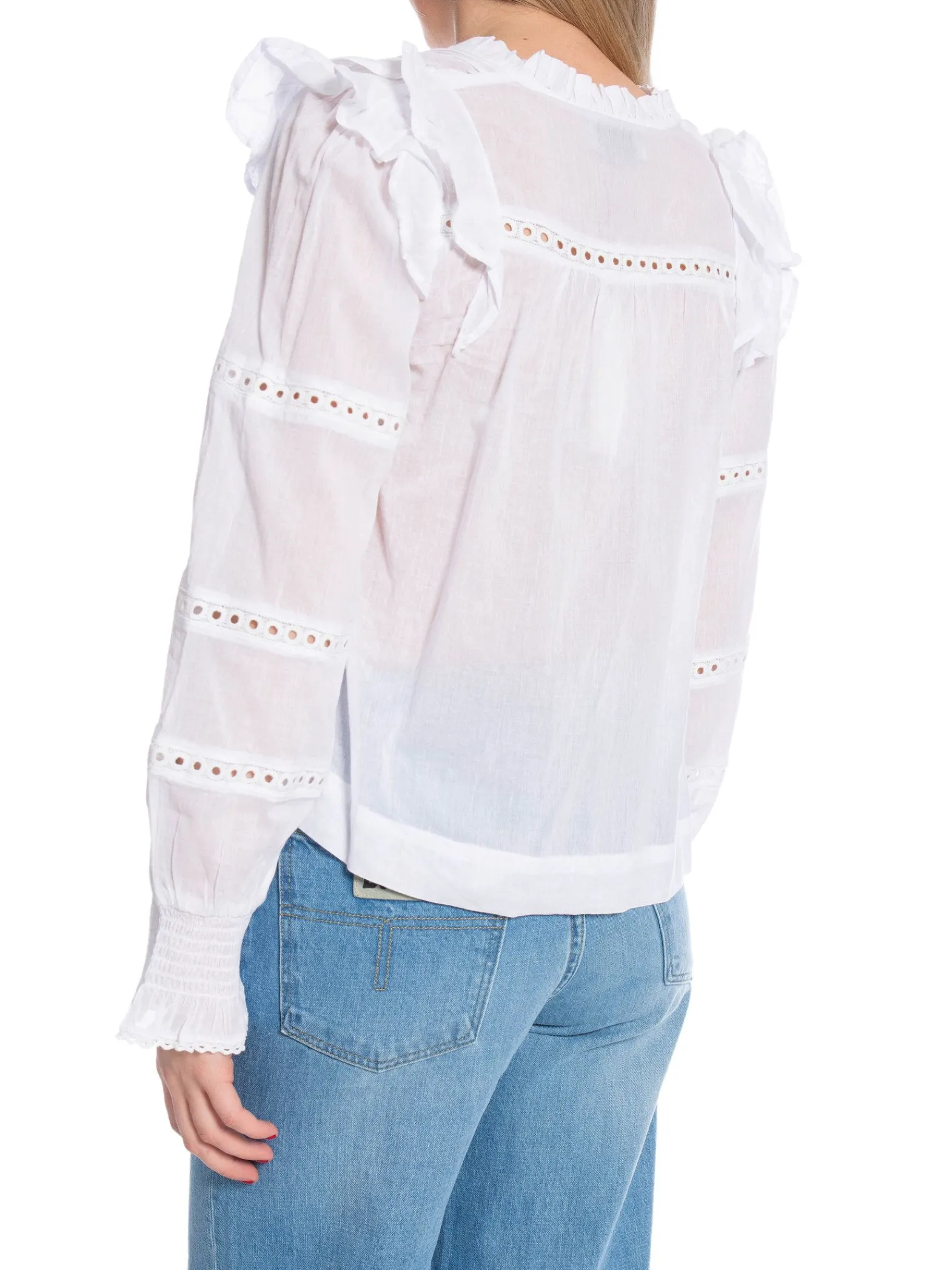 Neo Noir Blus Aurika Voile White^ Blusar