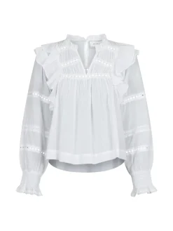 Neo Noir Blus Aurika Voile White^ Blusar