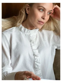 Neo Noir Blus Baxter Crepe White^ Skjortor