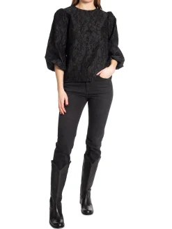 Neo Noir Blus Lava Brocade Black^ Blusar