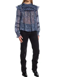 Neo Noir Blus Sarna Pure Paisley Navy^ Blusar