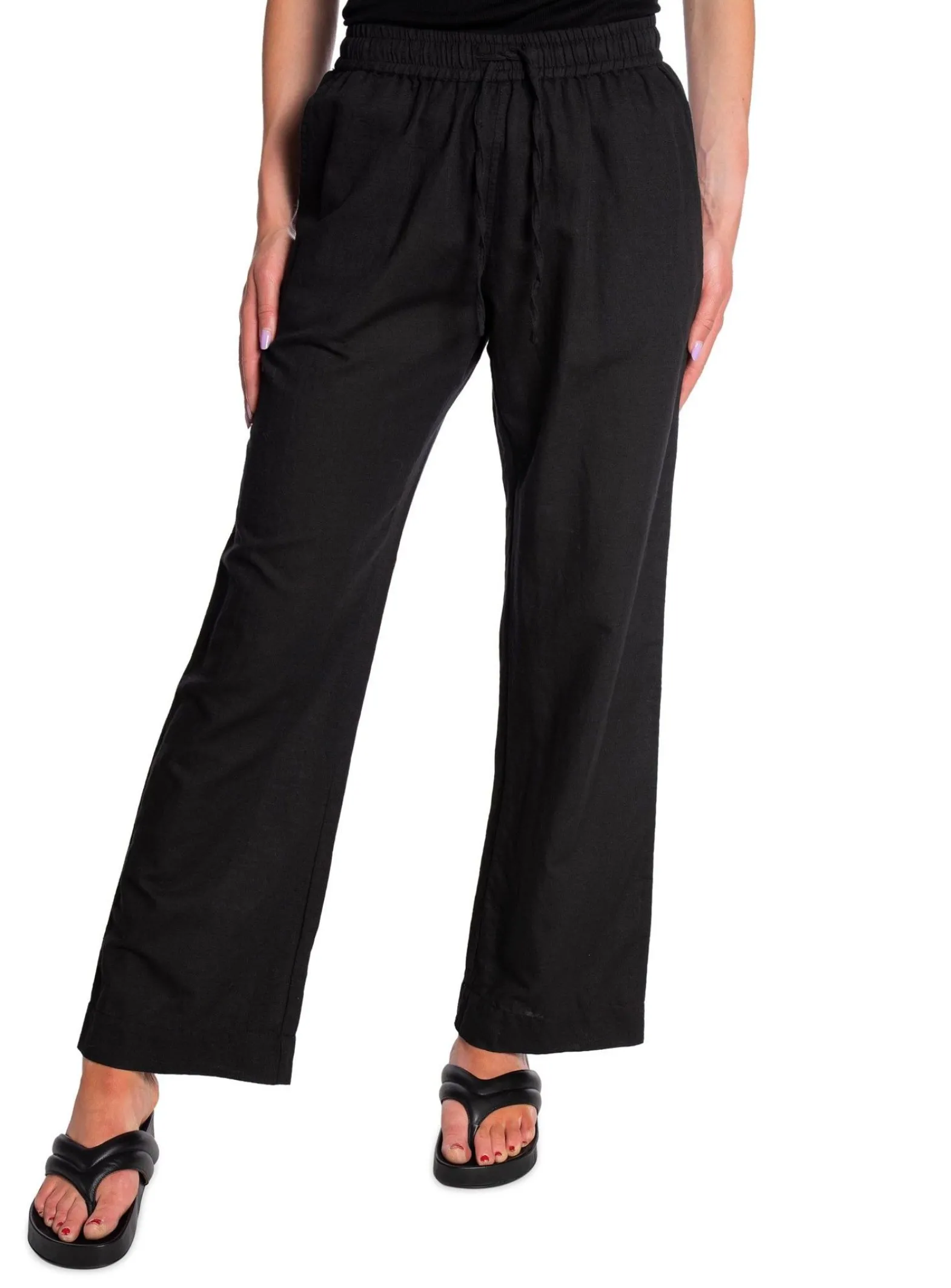 Neo Noir Byxa Sonar Linen Black^ Byxor
