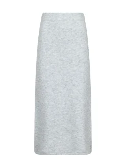 Neo Noir Kjol Ashanti Knit Skirt Light Grey Malange^ Kjolar