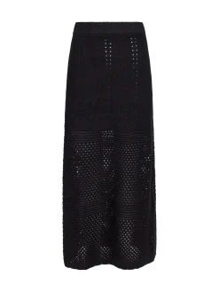 Neo Noir Kjol Como Crochet Knit Black^ Kjolar