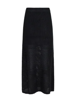 Neo Noir Kjol Como Crochet Knit Black^ Kjolar