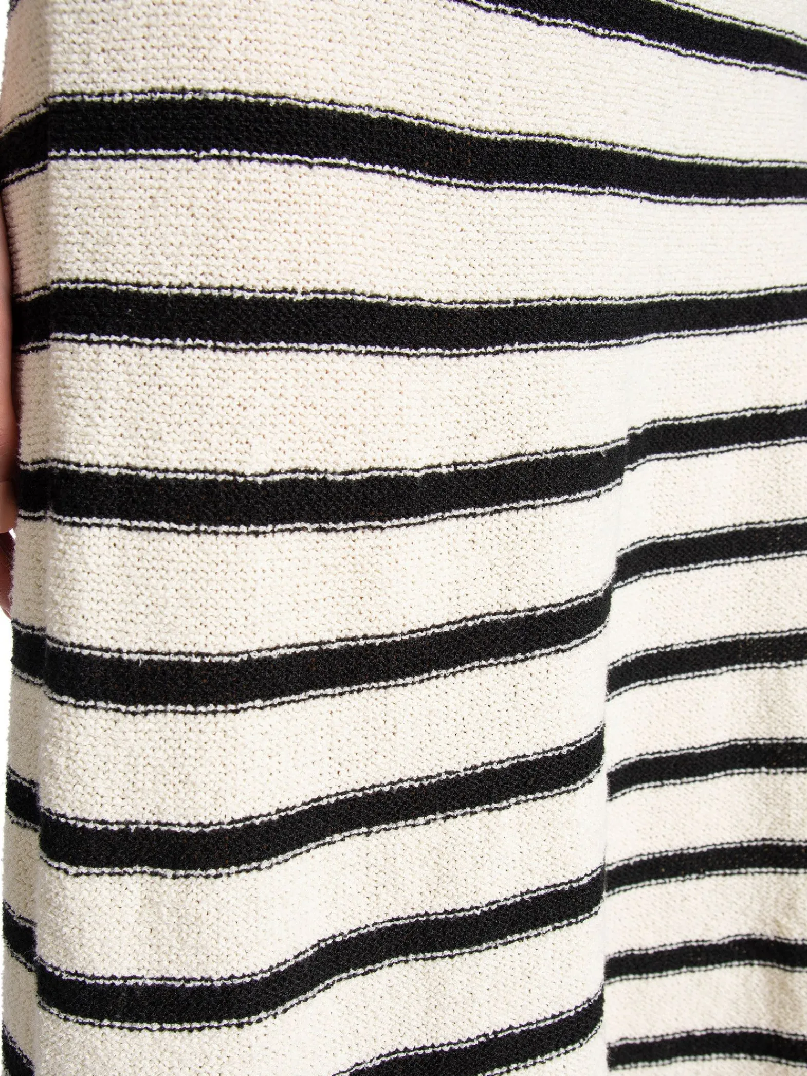 Neo Noir Kjol Etti Boucle Knit Black Striped^ Kjolar