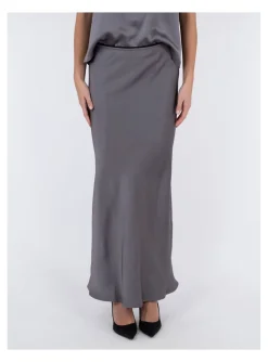 Neo Noir Kjol Vicky Heavy Sateen Dark Grey^ Kjolar
