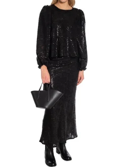 Neo Noir Kjol Vicky Sequins Black^ Kjolar