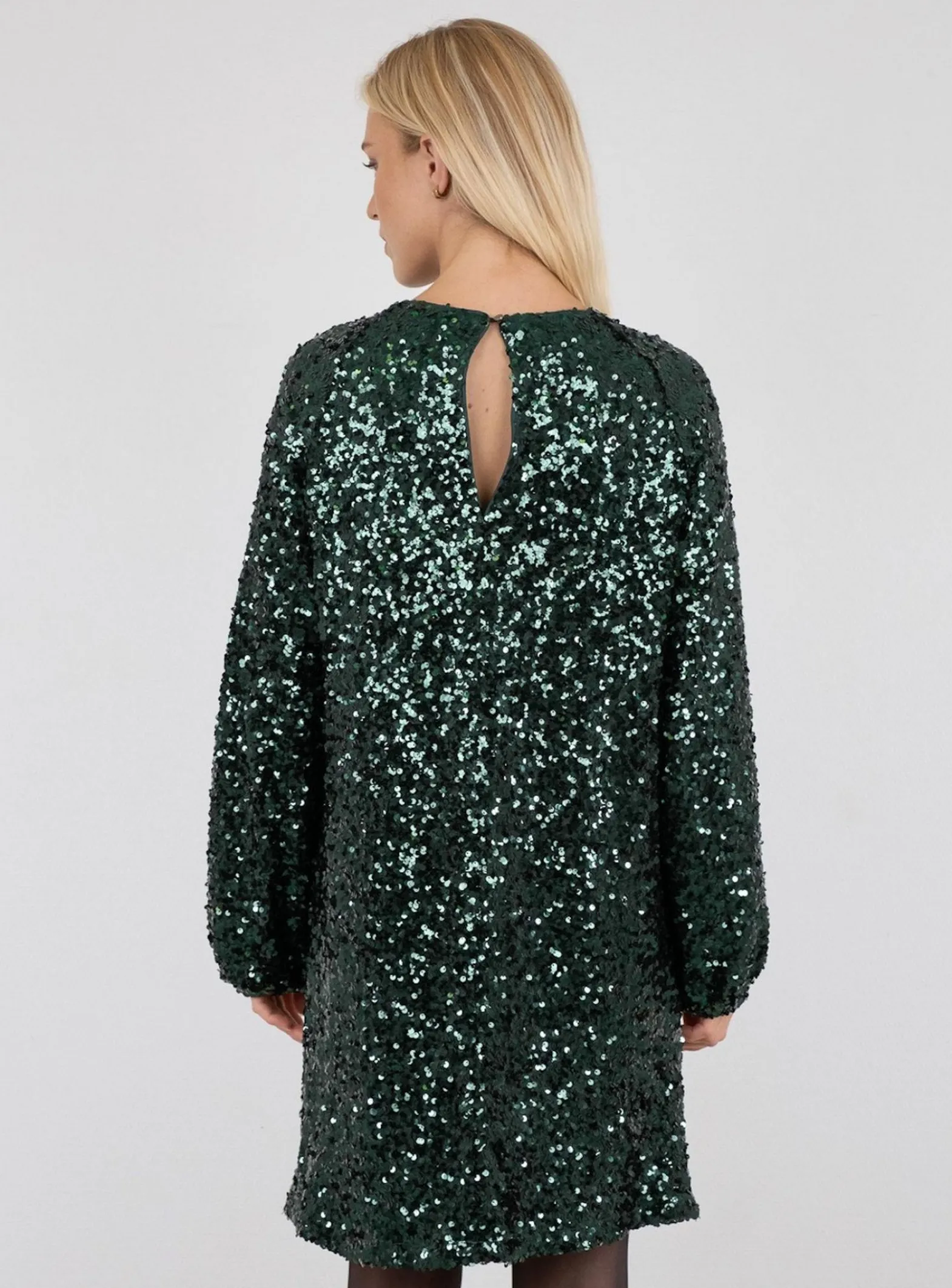 Neo Noir Klanning Ezra Fall Sequins Dark Green^ Klänningar