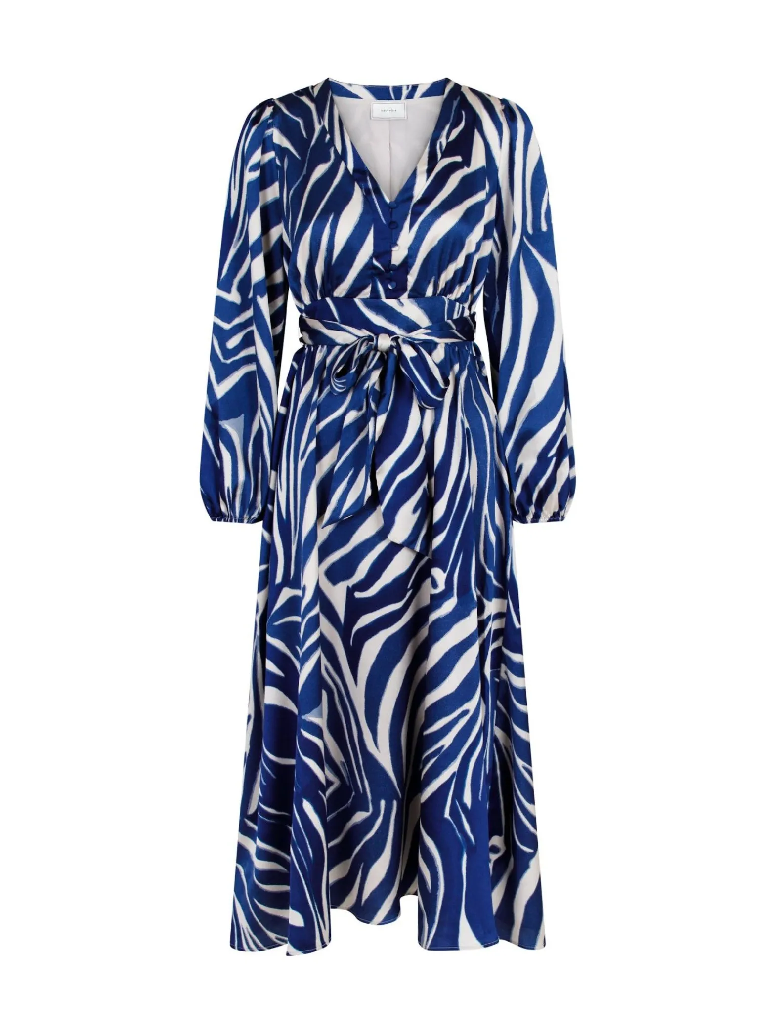 Neo Noir Klanning Louise Wave Line Blue^ Klänningar