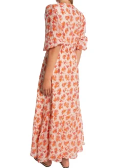 Neo Noir Klanning Nilana Vintage Flowersoft Tangerine^ Klänningar