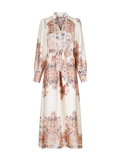 Neo Noir Klanning Nova Paisley Border Creme^ Klänningar