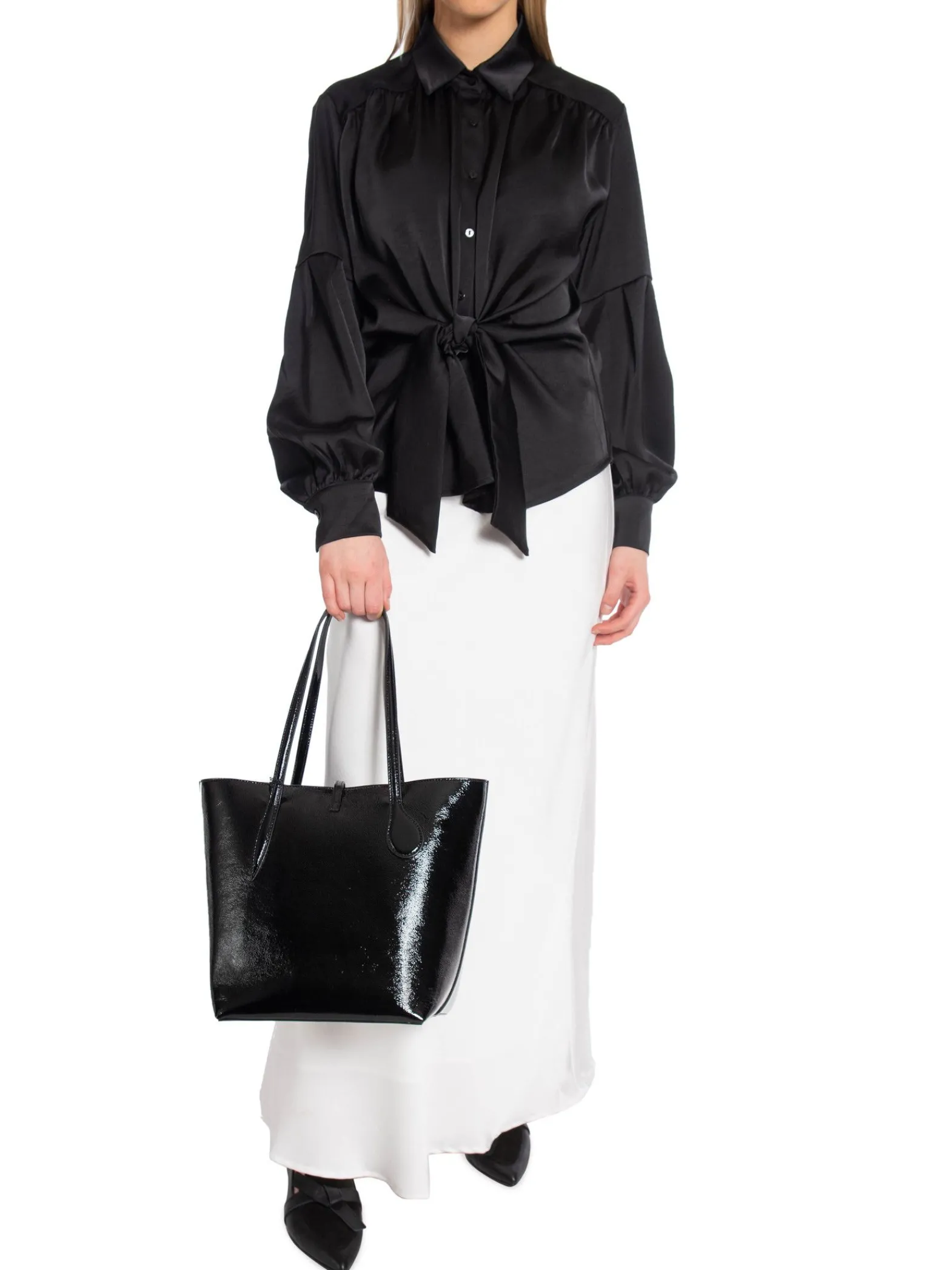 Neo Noir Skjorta Naja Satin Black^ Skjortor