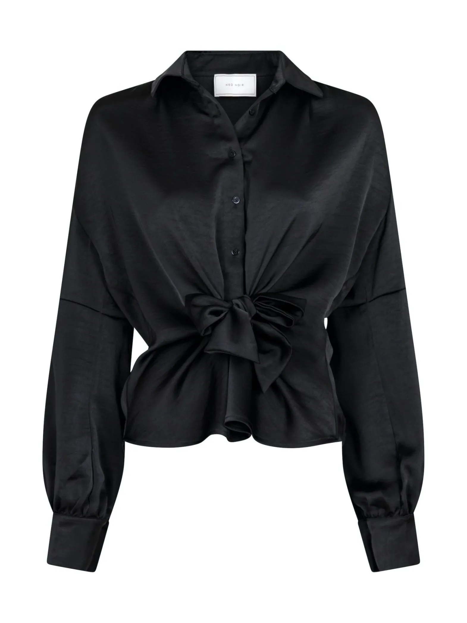Neo Noir Skjorta Naja Satin Black^ Skjortor