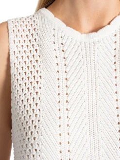 Neo Noir Topp Aza Crochet Knit Off White^ Toppar