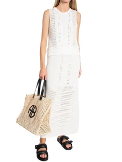 Neo Noir Topp Aza Crochet Knit Off White^ Toppar
