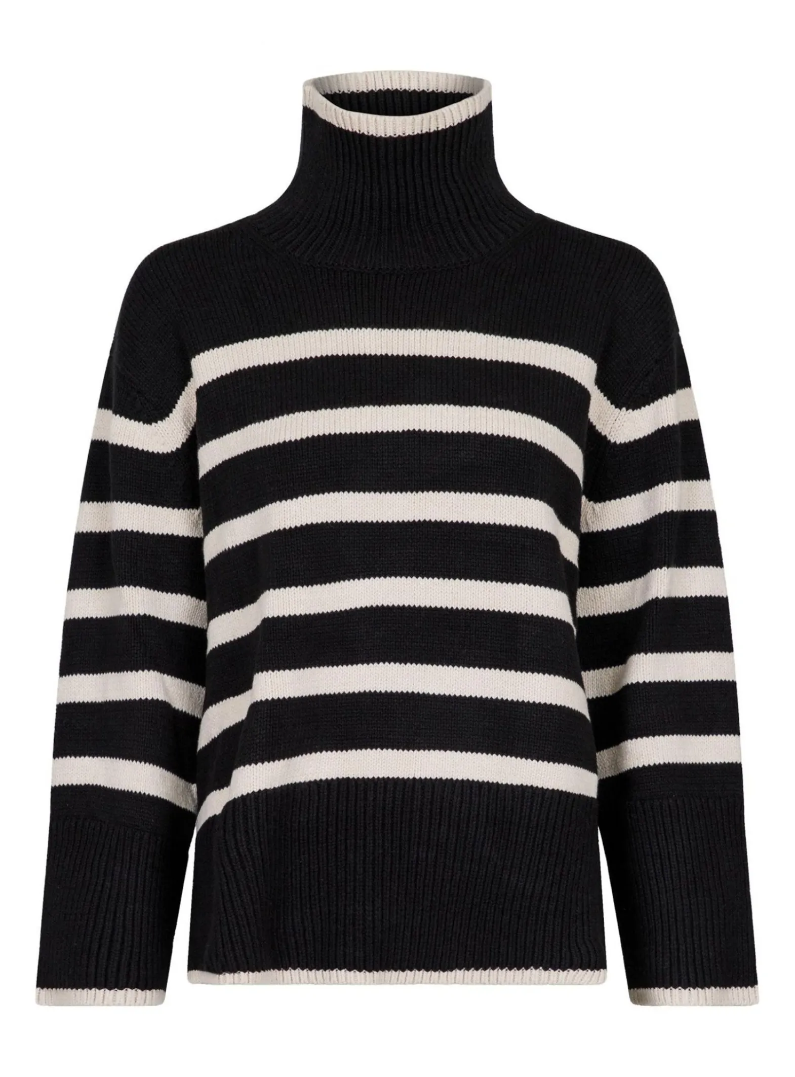 Neo Noir Troja Fanning Stripe Knit Gz Black^ Tröjor & Koftor