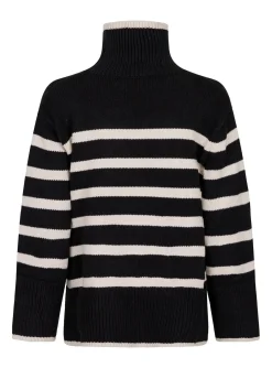 Neo Noir Troja Fanning Stripe Knit Gz Black^ Tröjor & Koftor