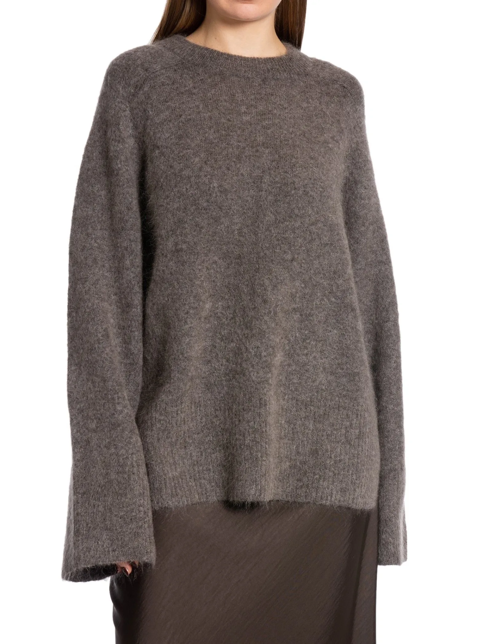 Second Female Troja Brookline Knit Raglan O-Neck Major Brown^ Tröjor & Koftor