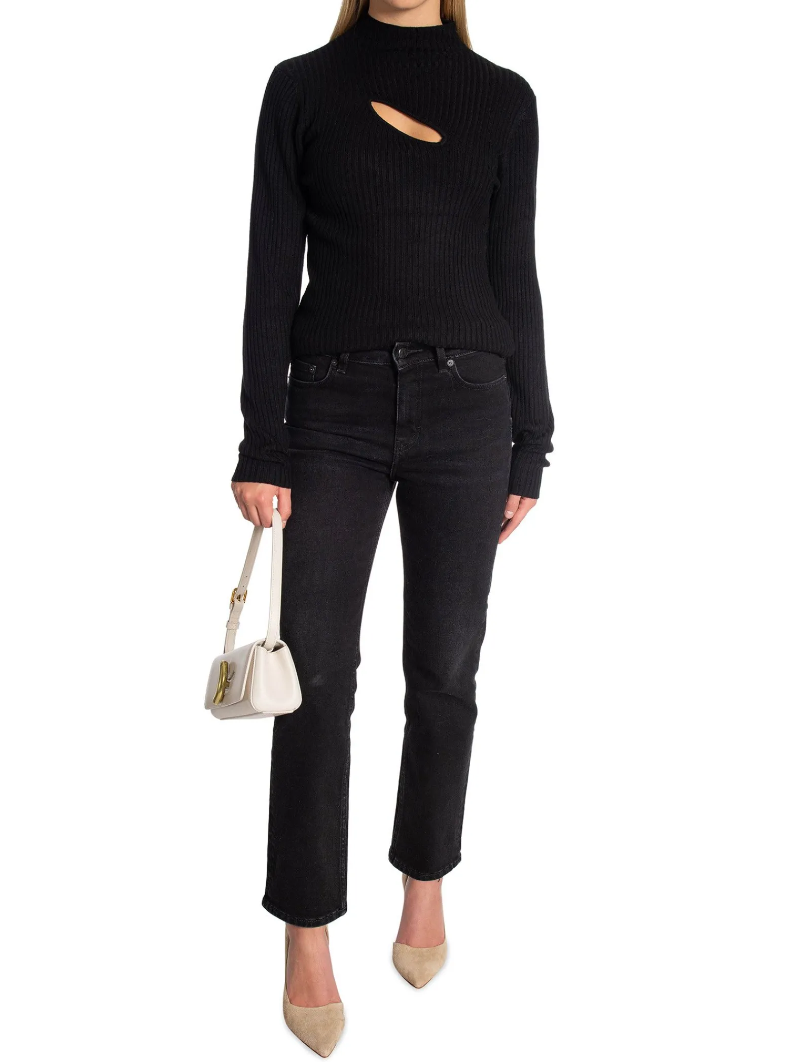 Second Female Troja Sanka Knitblack^ Tröjor & Koftor