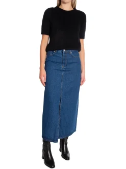 Selected Femme Kjol Esther Hw Mid Blue Denim^ Kjolar