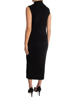 Selected Femme Klanning Caro Sl Knit Black^ Klänningar