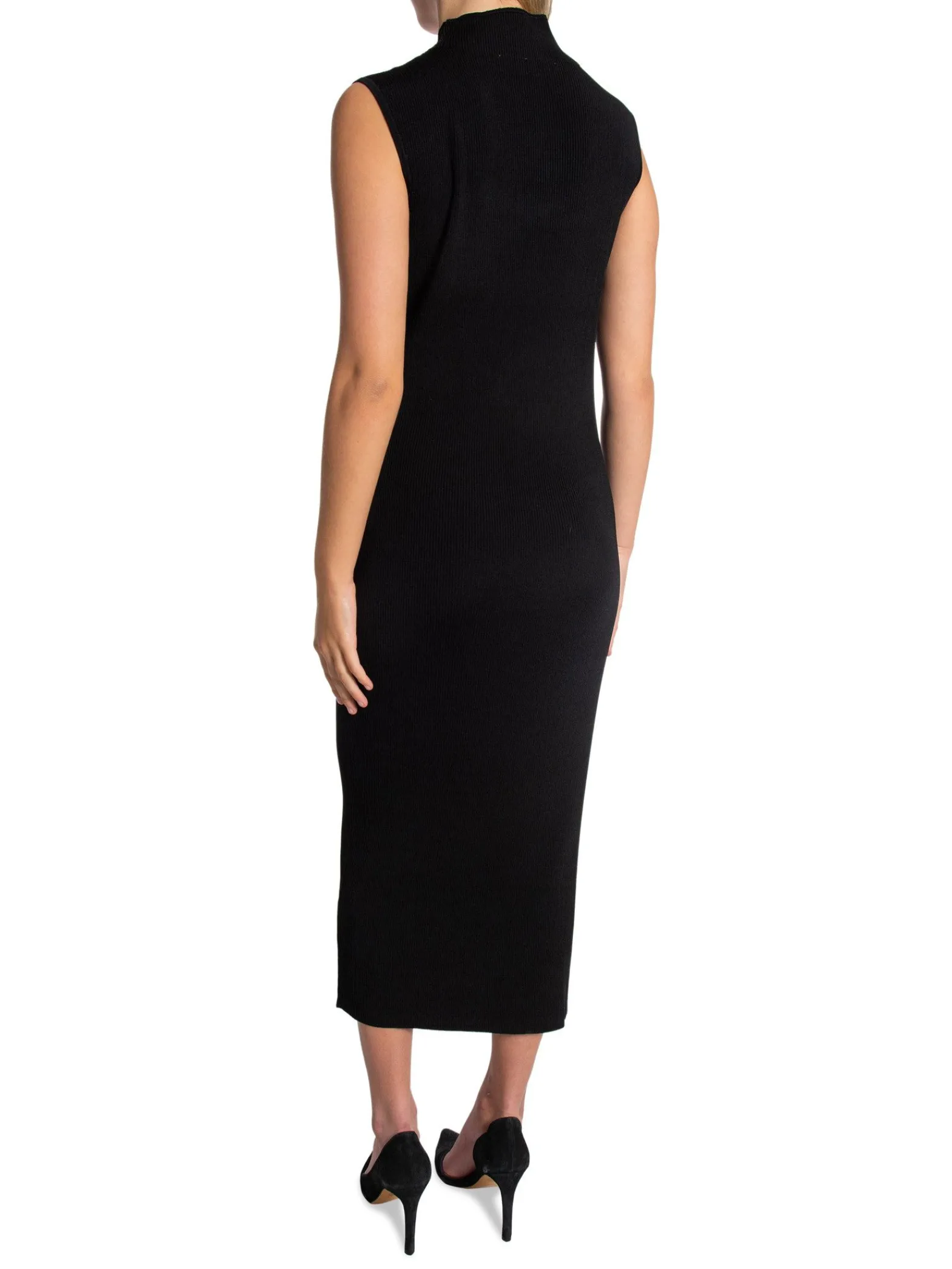 Selected Femme Klanning Caro Sl Knit Black^ Klänningar