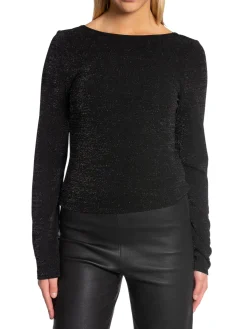 Selected Femme Topp Frue Ls Scoop Back Black^ Toppar
