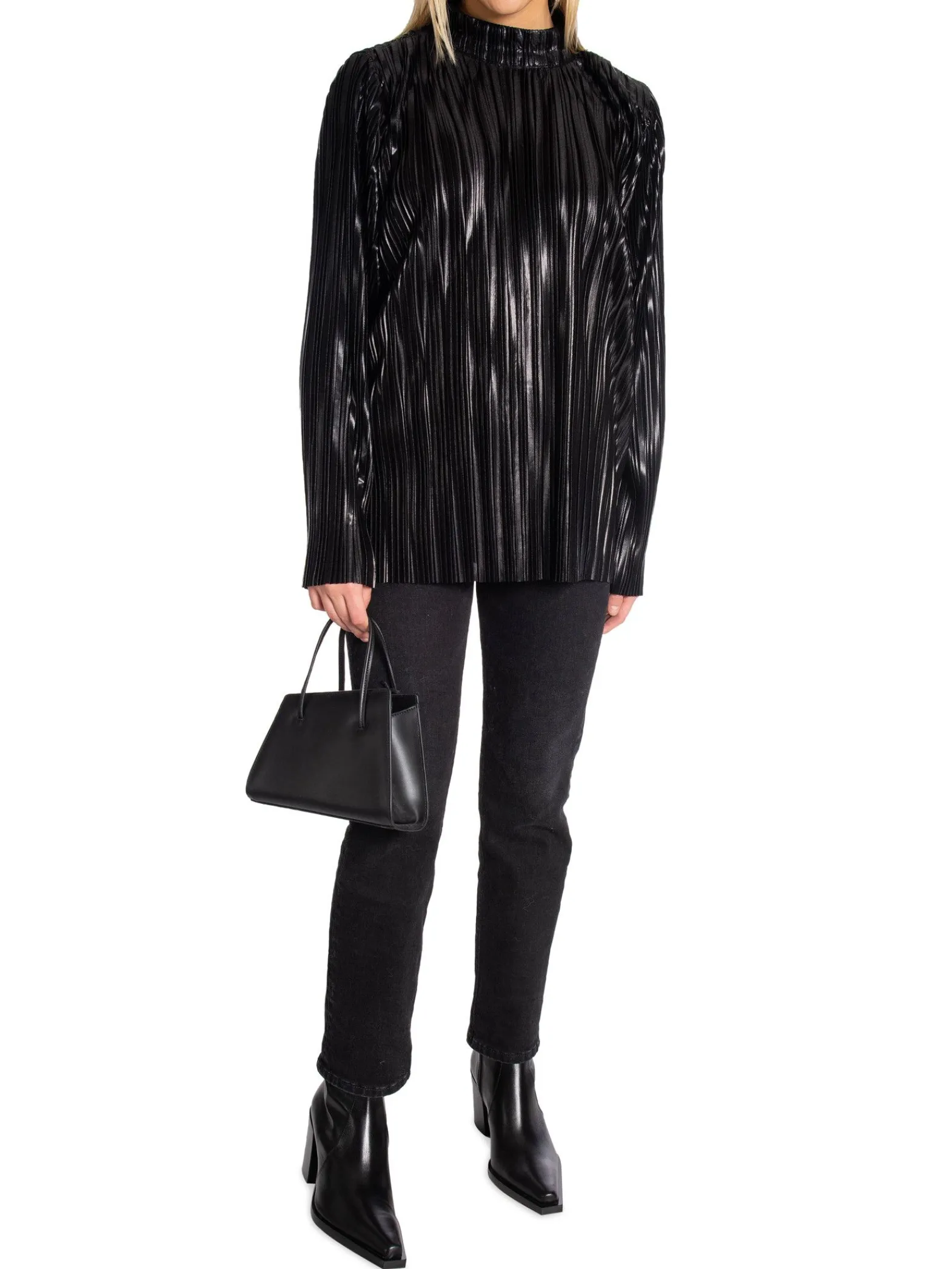 Selected Femme Topp Nalineplisse Black^ Toppar