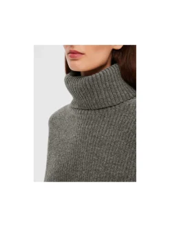 Selected Femme Troja Mary Long Knit Roll Neck Light Grey Melange^ Tröjor & Koftor