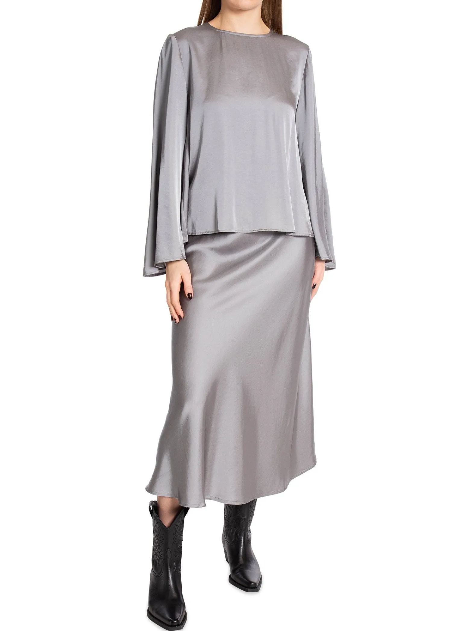 Soft Rebels Kjol Abia Midi Sharkskin^ Kjolar