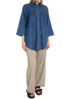 Soft Rebels Skjorta Azalea Light Blue Wash^ Skjortor
