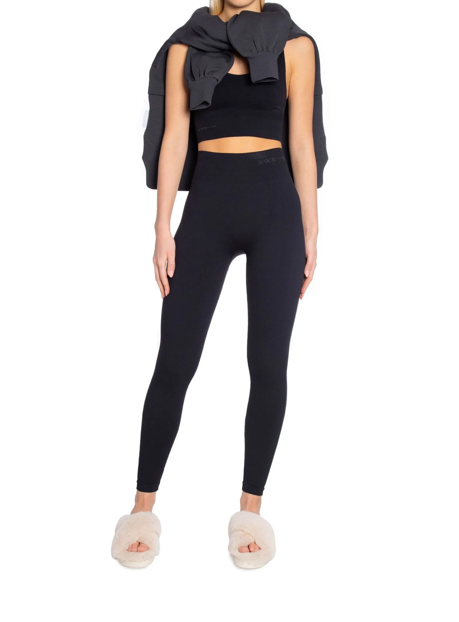 Swedish Stockings Topp Wilma Crop Black^ Sport & Träning