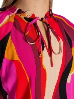 Y.A.S Blus Yasfigana Ls Rose Violet Figan Print^ Blusar