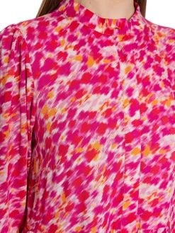Y.A.S Klanning Yasalira Ls Long Raspberry Sorbet Fuzzy Flower^ Klänningar