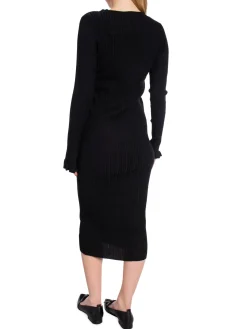 Y.A.S Klanning Yasease Ls Knit Black^ Klänningar
