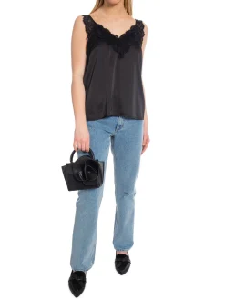 Y.A.S Linne Bliza Lace Strapblack^ Linnen