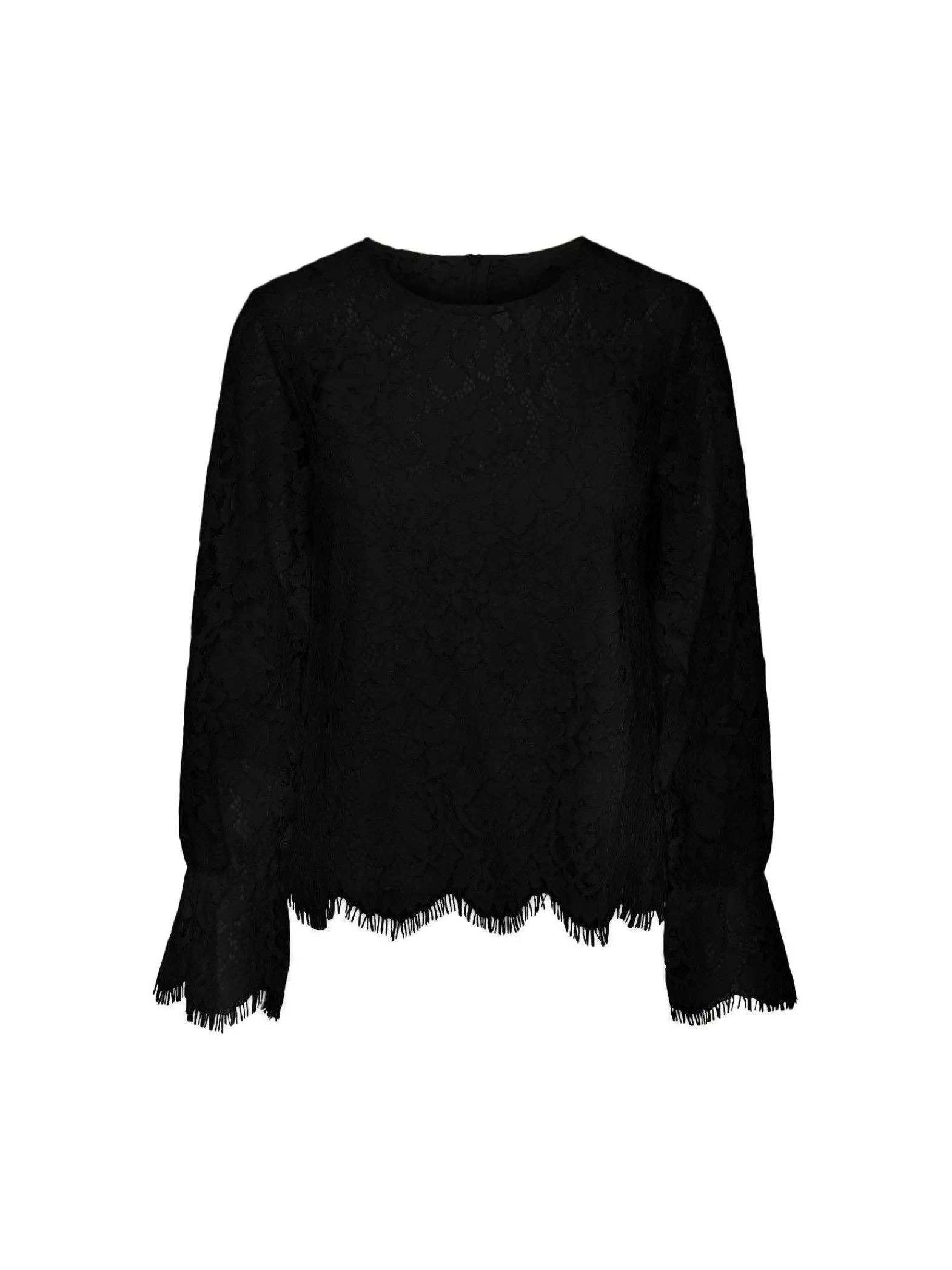 Y.A.S Topp Yasperla Ls Lace Black^ Toppar